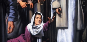 The woman who touched jesus garment